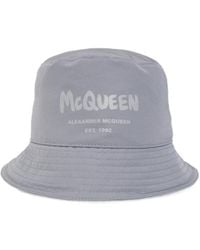 McQueen - Logo Printed Bucket Hat - Lyst