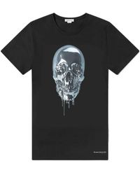 McQueen - T-Shirt With Round Neck And Short Sleeves - Lyst