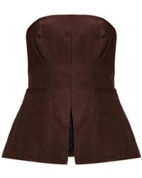 AllSaints - Charley Strapless Peplum Top - Lyst