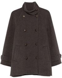 Brunello Cucinelli - Double-Breasted Buttoned Coat - Lyst