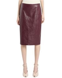 Marella - Biada Faux Leather Pencil Skirt - Lyst