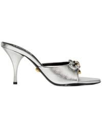 Versace - High-Heeled Slip-On Sandals - Lyst