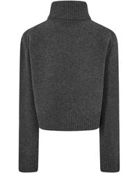 Ganni - Slim-Fit High-Neck Knit Sweater - Lyst