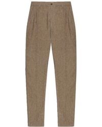 Emporio Armani - Stitched-Seam Trousers - Lyst