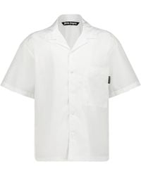Palm Angels - Curved Logo Printed Crewneck Shirt - Lyst