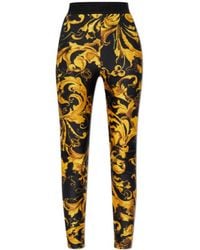 Versace Jeans Couture - Couture Barocco-Printed Stretched Leggings - Lyst