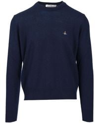 Vivienne Westwood - Orb Embroidered Crewneck Jumper - Lyst