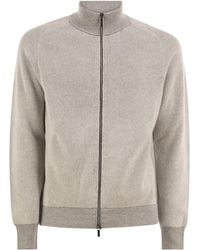 Peserico - Long-Sleeve Ribbed Casual Jacket - Lyst