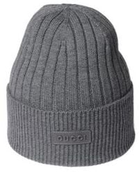 Gucci - Logo Patch Ribbed Beanie - Lyst