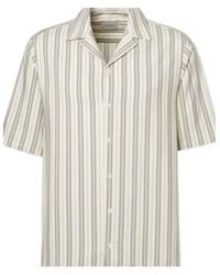 LeKasha - Striped Silk Bowling Shirt - Lyst