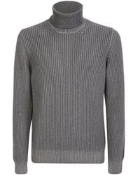 Lardini - Turtleneck Long-Sleeved Knit Jumper - Lyst
