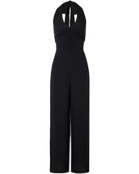RIXO London - Shana Crepe Haltnerneck Jumpsuit - Lyst