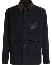Etro - Pegaso Embroidered Flap Pocket Jacket - Lyst