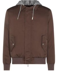 Eleventy - Silk Hooded Jacket - Lyst