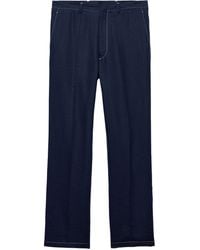 Prada - Linen Trousers - Lyst