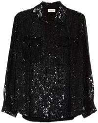 P.A.R.O.S.H. - P.A.R.O..H. Sequined Button-Up Top - Lyst