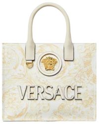 Versace - La Medusa Printed Small Tote Bag - Lyst