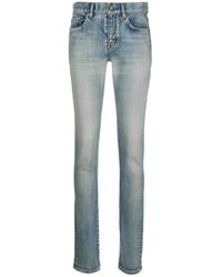 Saint Laurent - Low-Rise Skinny Jeans - Lyst