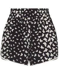 RED Valentino - Butterfly Printed Elastic Waist Shorts - Lyst