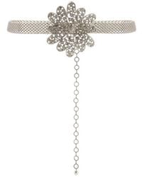 Alessandra Rich - Floral Detailed Embellished Belt - Lyst
