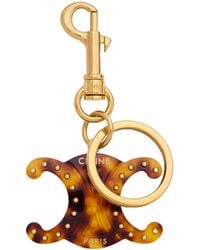 Celine - Triomphe Keyring Charm - Lyst