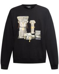 Versace - Graphic-Printed Crewneck Sweatshirt - Lyst