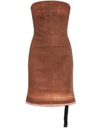 Rick Owens - Short Denim Dress - Lyst