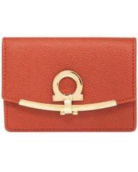 Ferragamo - Gancini Leather Wallet - Lyst