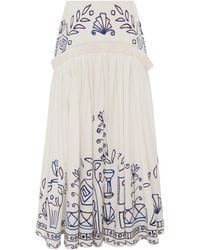 ALÉMAIS - Leela Midi Skirt - Lyst