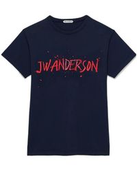 JW Anderson - Jw Anderson Logo Printed Crewneck T-Shirt - Lyst