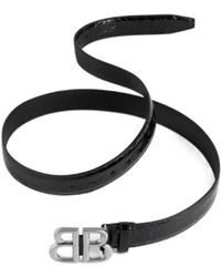 Balenciaga - Monaco Logo Plaque Embossed Belt - Lyst