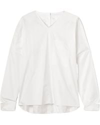 Tibi - Oversized Cutout Cotton-Poplin Shirt - Lyst
