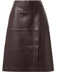 JOSEPH - Sevres Paneled Leather Skirt - Lyst