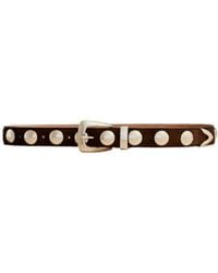 KHAITE - The Benny Stud Embellished Buckled Belt - Lyst