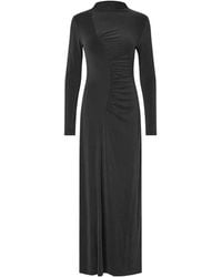 Samsøe & Samsøe - Ruched Long Sleeve Maxi Dress - Lyst