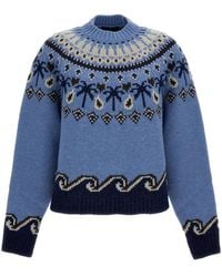 Alanui - Sweet Winter Patterned Knitted Sweater - Lyst
