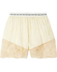 Sea - Ethel Lace-Trimmed Satin-Jacquard Shorts - Lyst