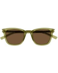 Saint Laurent - Eyewear Sl 716 Slim Rectangular Sunglasses - Lyst
