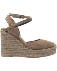 Brunello Cucinelli - Exquisite Lace-Up Wedge Espadrilles - Lyst