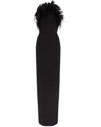 The Attico - The Feather Trim Maxi Dress - Lyst