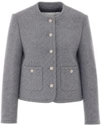 DUNST - Buttoned Tweed Jacket - Lyst