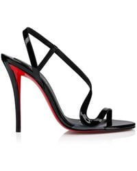 Christian Louboutin - 100Mm Z Leather Slingback Heeled Sandals - Lyst