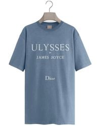 Dior - T-Shirt With Book Cover Embroidery, Relaxed Fit - Lyst