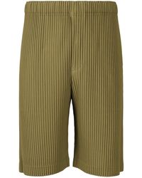Homme Plissé Issey Miyake - Homme Plissé Issey Miyake Mid-Rise Shorts - Lyst
