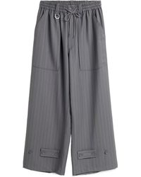 Y-3 - Stretch Wool Blend Striped Casual Pants - Lyst
