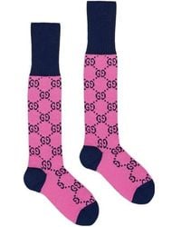 Gucci - Monogram-Pattern Intarsia-Knit Socks - Lyst