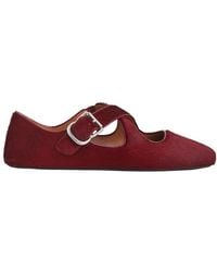 Alaïa - Alaïa Cutout Strap Flat Shoes - Lyst