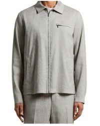 Peserico - Long Sleeve Zip-Up Shirt Jacket - Lyst