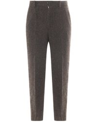 AURALEE - Pleat Detailed Tweed Pants - Lyst