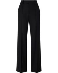 Nili Lotan - Etoile Wool Twill Straight Leg Casual Pants - Lyst